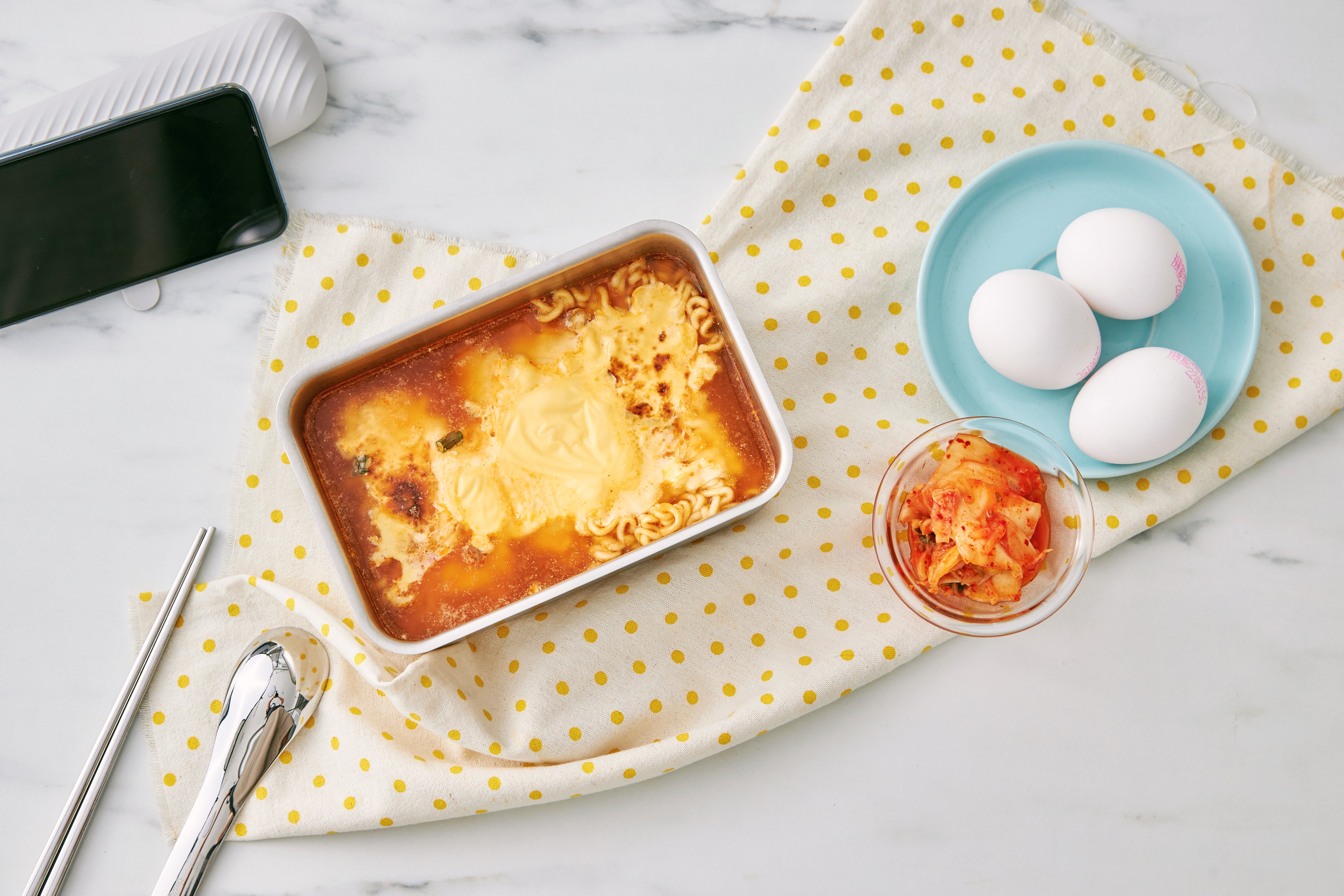 微波料理|韓式起司蛋泡麵