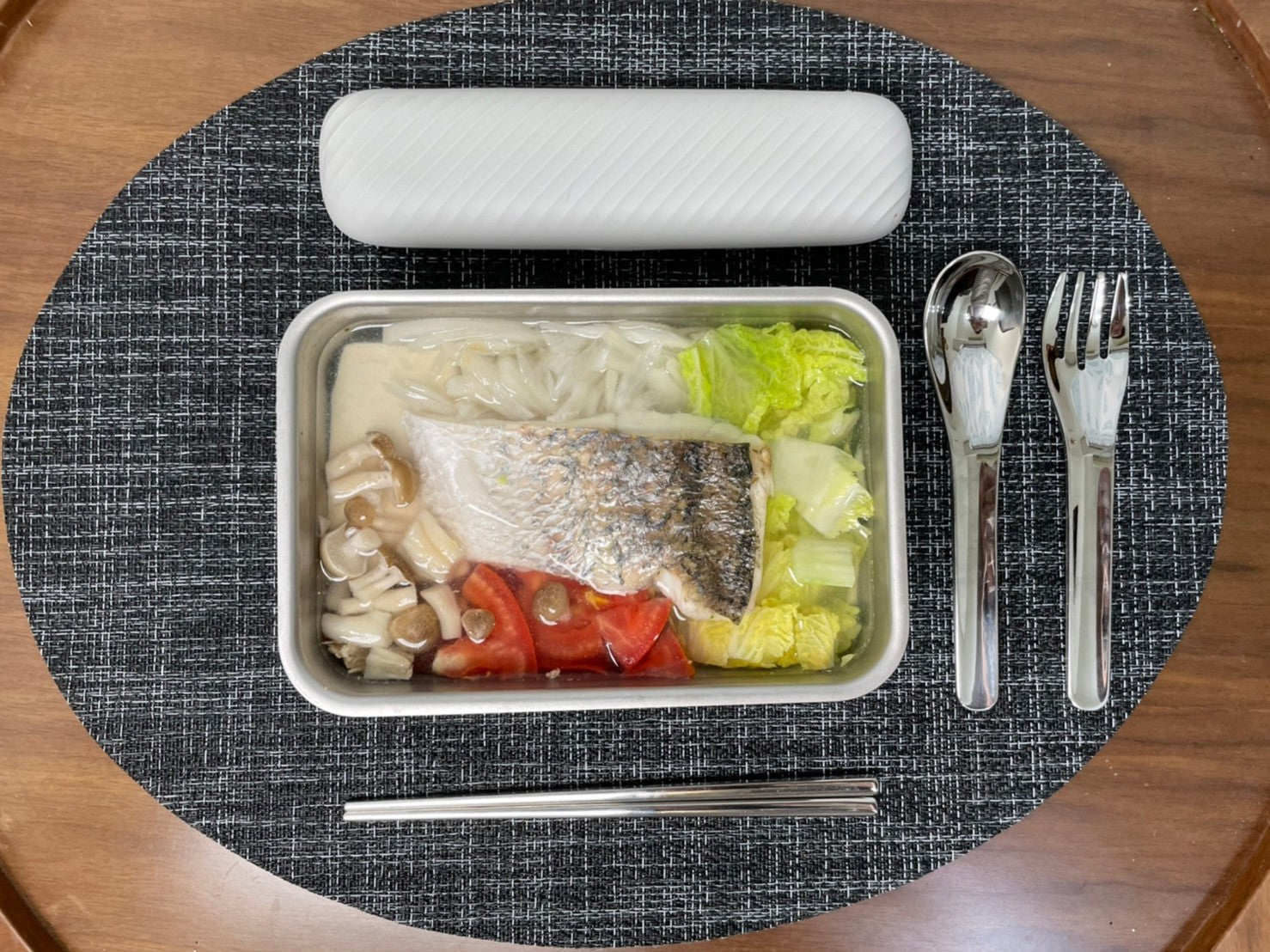 蒸氣微波料理|蕃茄豆腐魚片湯