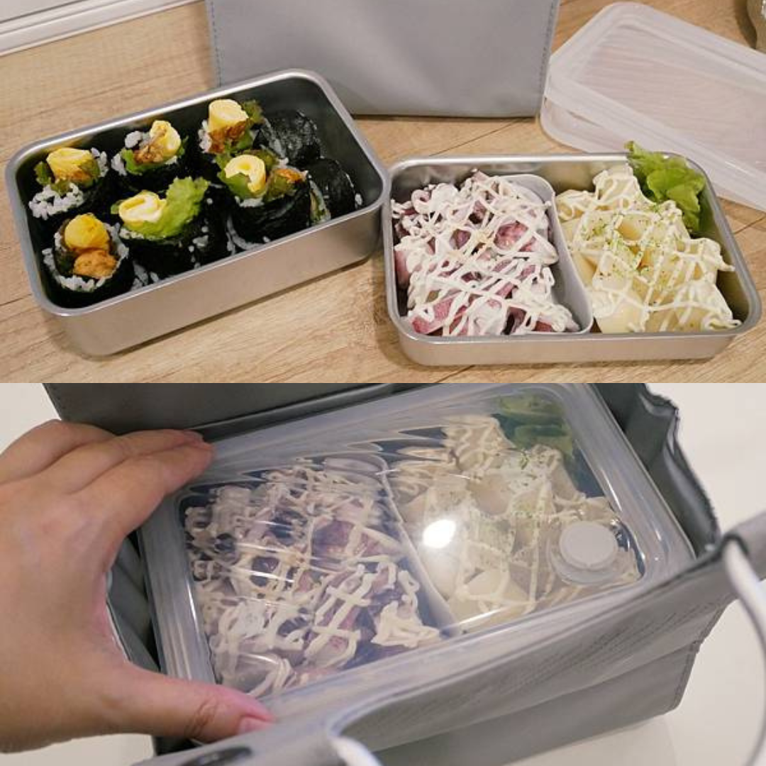 超實用「 𝘿𝙤𝙪𝙗𝙡𝙚 𝘽𝙤𝙭 蒸氣微波保鮮盒 」一盒多用、夏日餐點提案!!