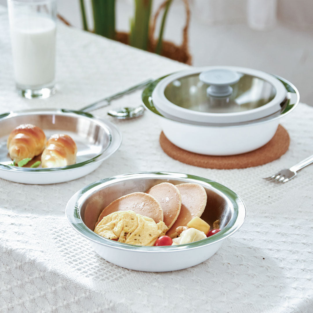 MakEat PAN 好好煮食鍋|陶瓷白五件組