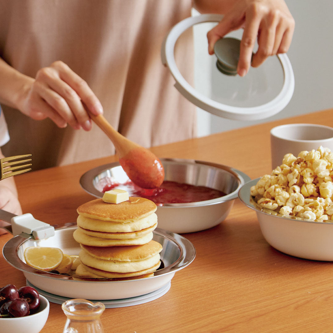 【Fish paste couple】MakEat PAN cooking pot｜ceramic white five-piece set 