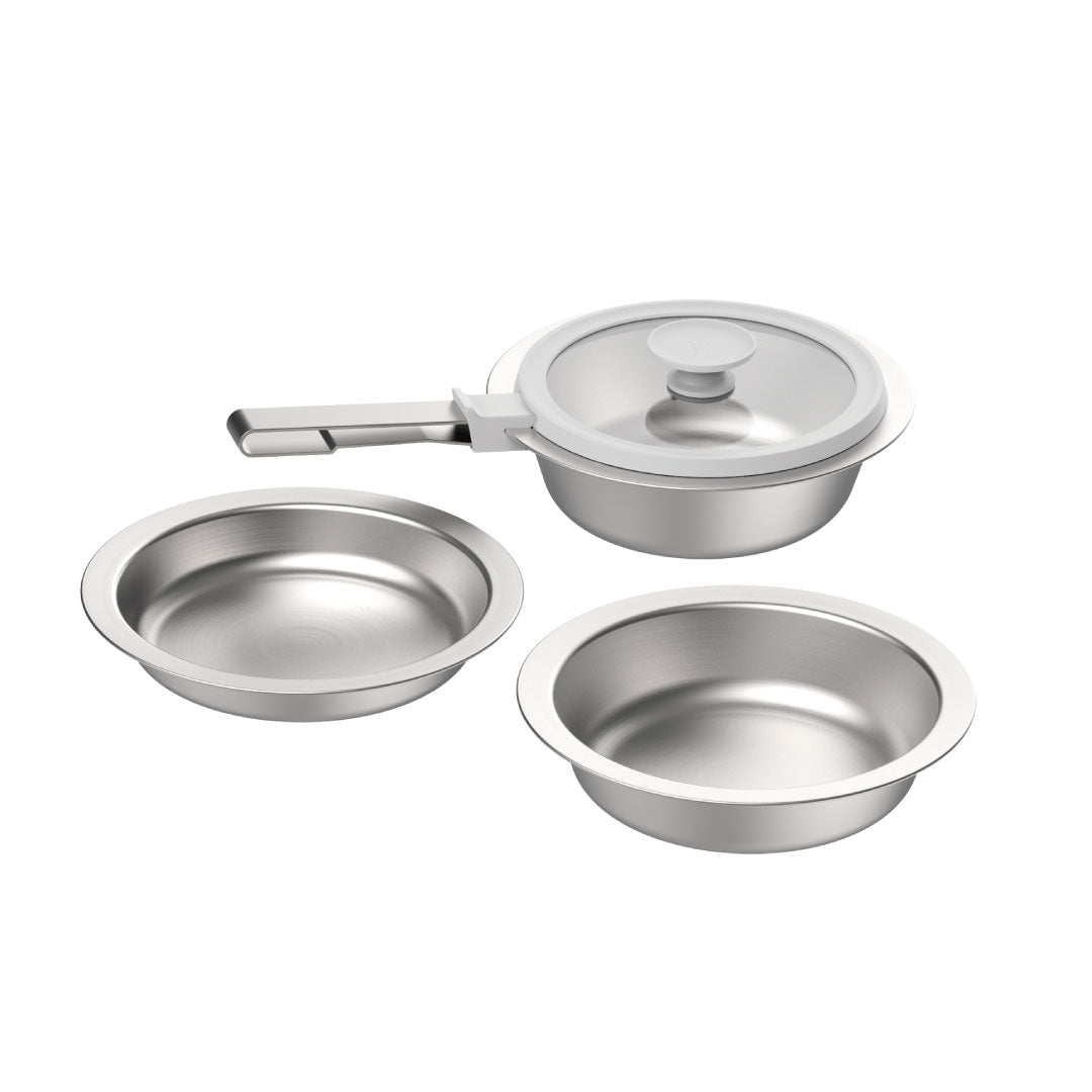 【Fish paste couple】MakEat PAN cooking pot｜Stainless steel original color five-piece set 